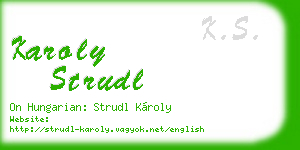 karoly strudl business card
